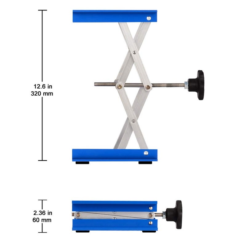 stonylab 8x8 inch Lab Jack, 200x200 mm Anodized Aluminum Top Deck Laboratory Support Jack Platform Lab Lift Stand Table Scissor Jack with 15 KG Support Weight, 67 to 315 mm Vertical Lift Range - Image 3
